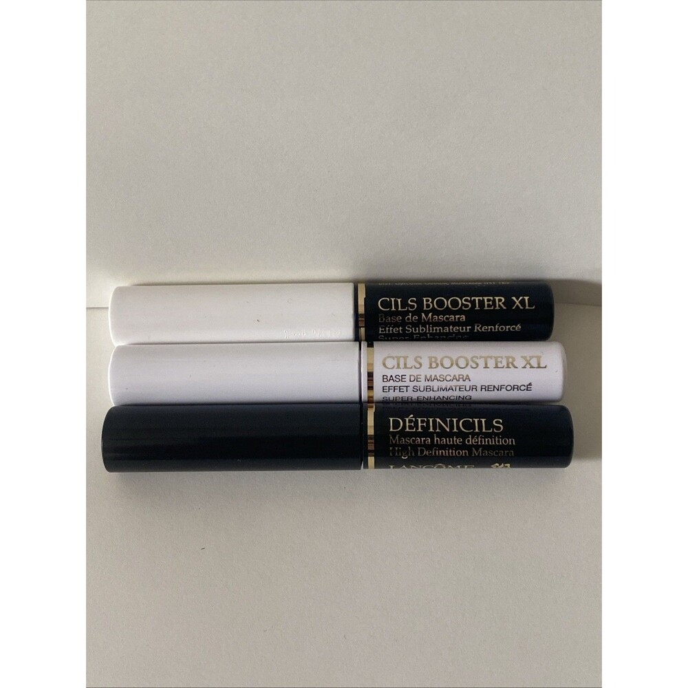 Lancome Definicils Black Mascara + 2 Cils Booster XL Base Travel Size NEW